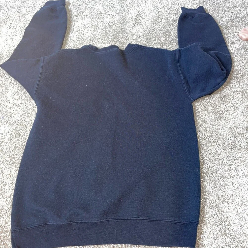 Gildan Stranger Things sweatshirt black/red long sleeve graphic spell out SZ SM - Picture 4 of 8